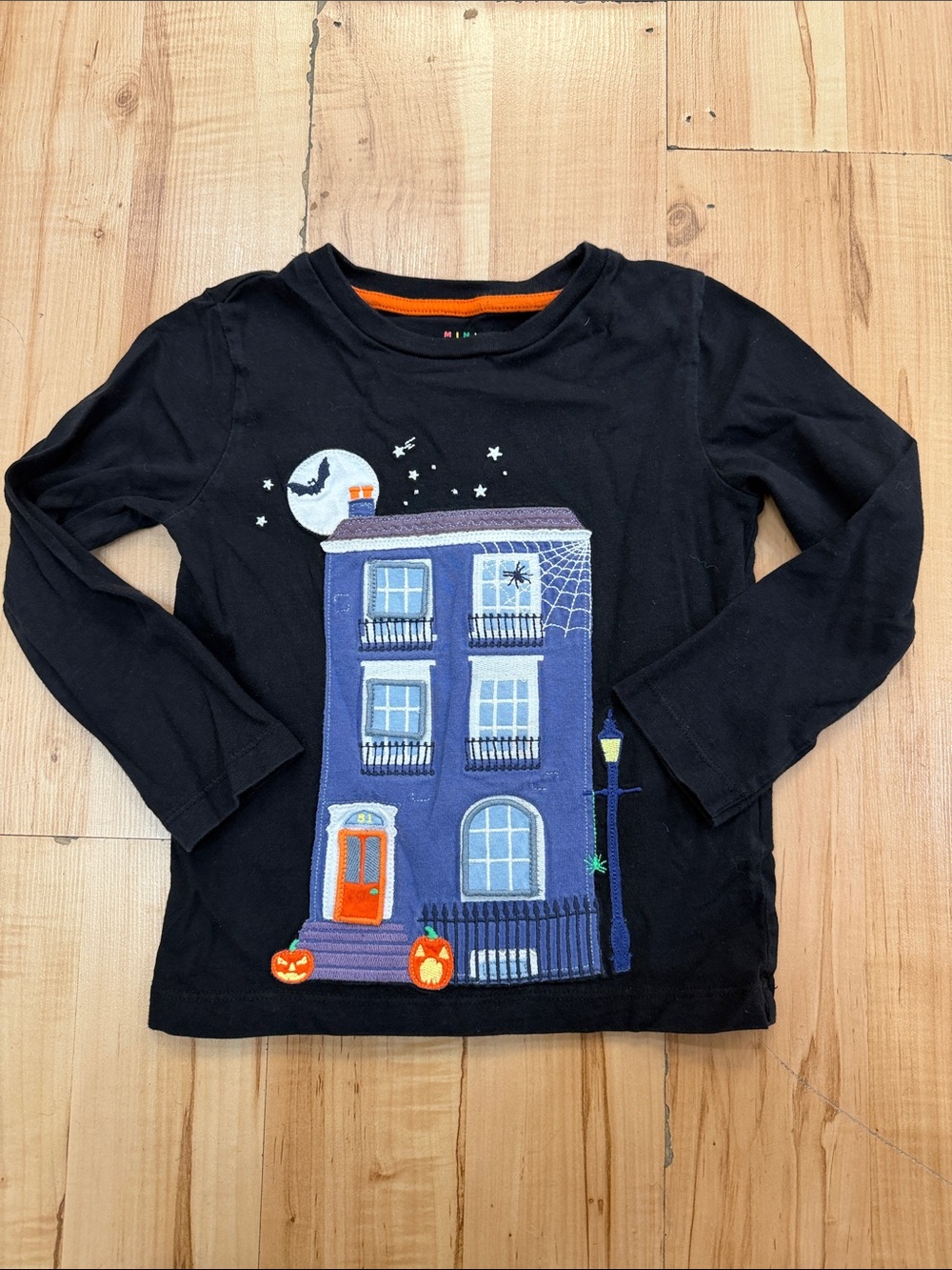 Mini Boden Halloween Appliqué Long Sleeve 3-4Y